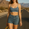 Women’s Plain Solid Crop Top – Lightweight & Stylish Strap Design