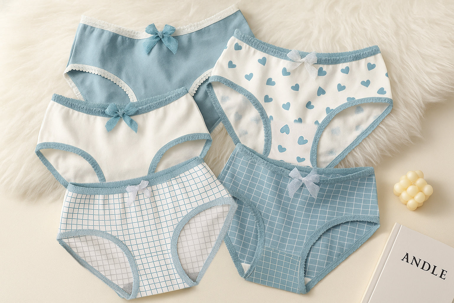 Pack of 5 Cotton Panties for Women | Soft Breathable Mid Waist Innerwear with Full Coverage