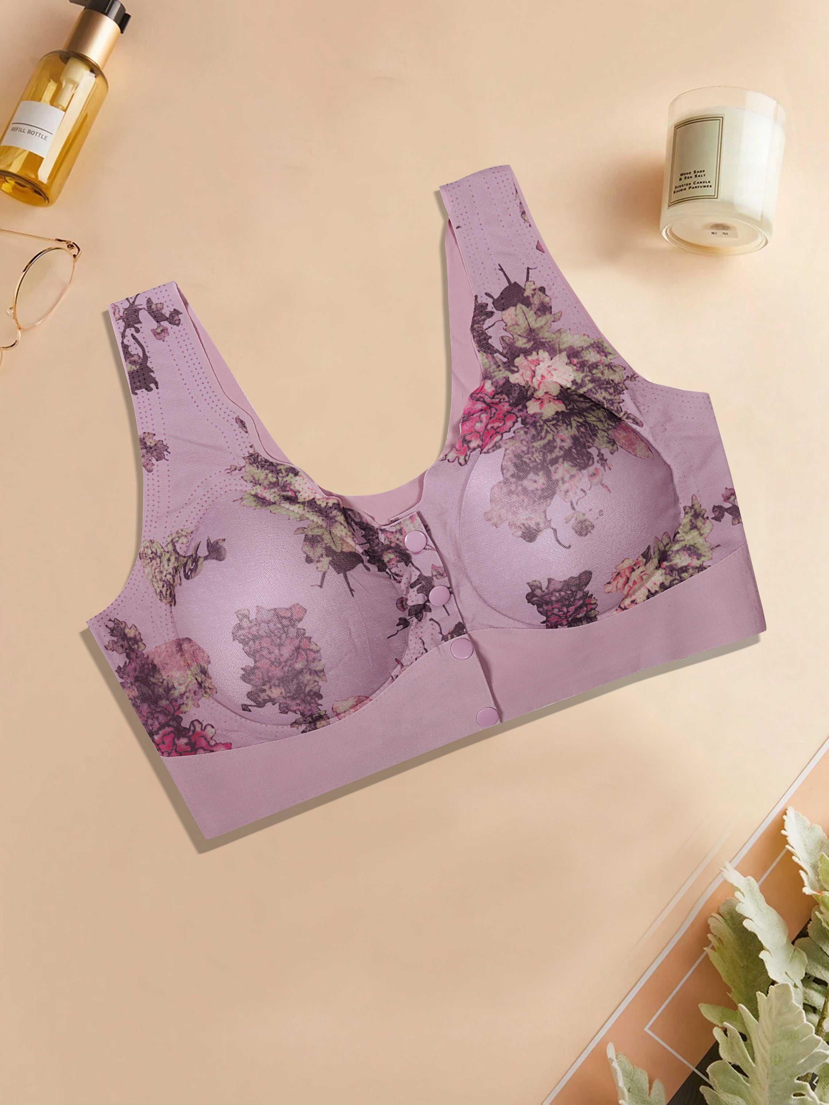 Women’s Everyday Wear Bra Combo – Front Open Floral Print
