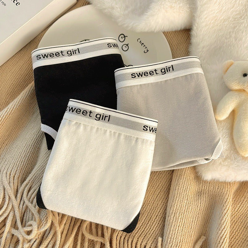 Women’s Cotton Mid-Rise Brief Panties Pack of 3 (Black, Grey, Beige) – Soft Waistband Everyday Innerwear