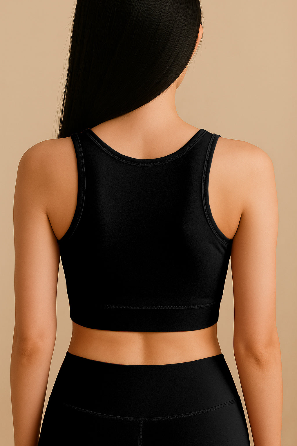 Women’s Fitness Sports Bra Combo – Black & Rust Racerback Gym & Yoga Bra Set