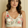Women’s Everyday Wear Bra Pack of 2 – Floral Front Open, Soft Wire-Free,