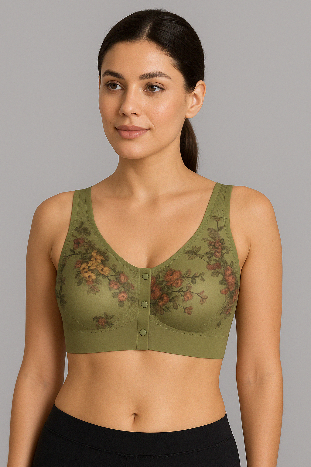 Ladies Cotton Stretch Bra Pack of 2 – Front Open Floral Print Daily Wear Bras