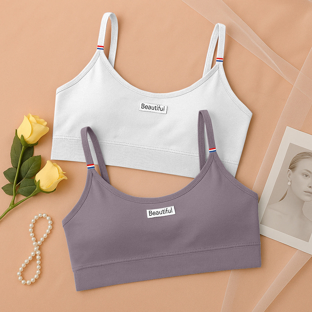 Ladies Bralette Combo Pack |  Seamless Soft Fabric Bra