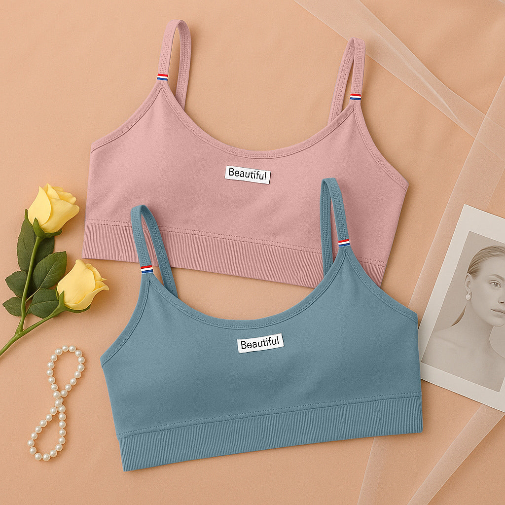 Pack of 2 Trendy Bralette for Women | Seamless & Breathable Fabric Bra