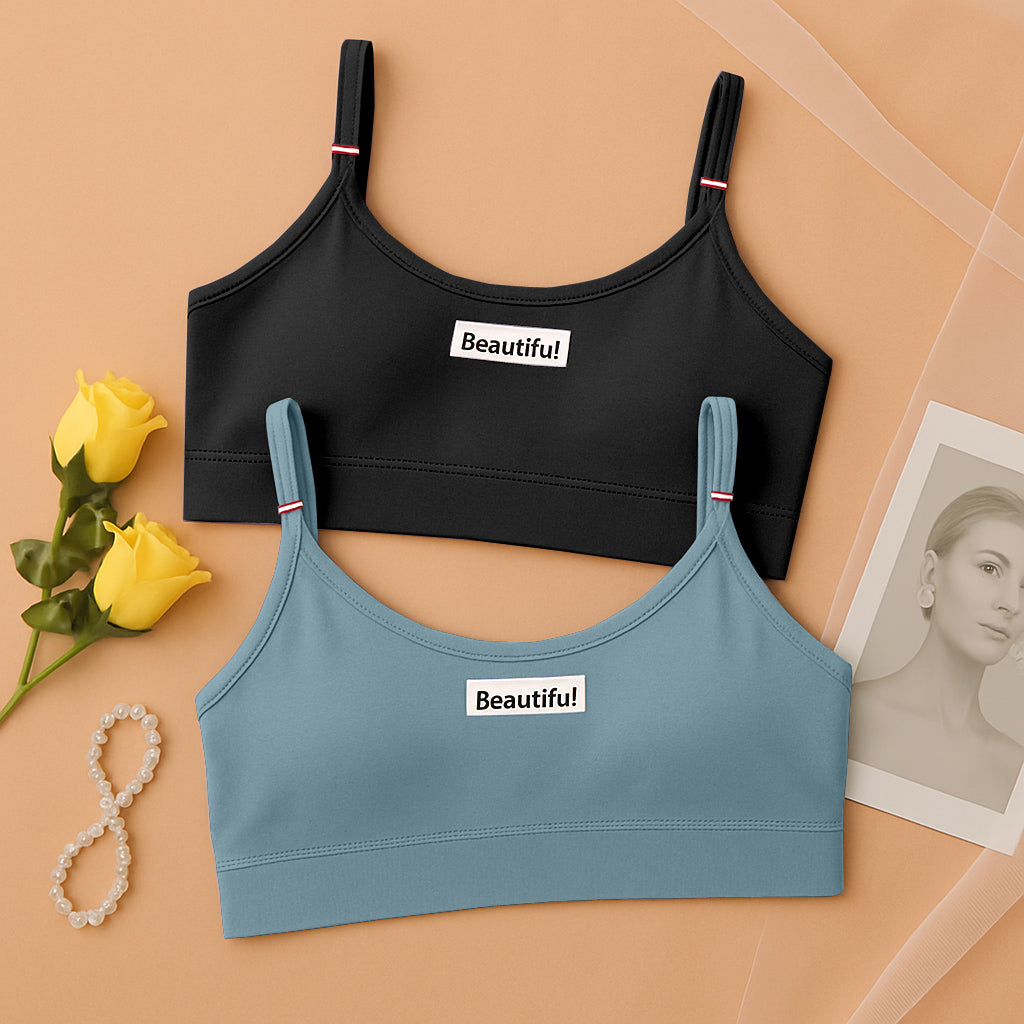Women’s Seamless Crop Top Bralette | Soft Stretch Pack