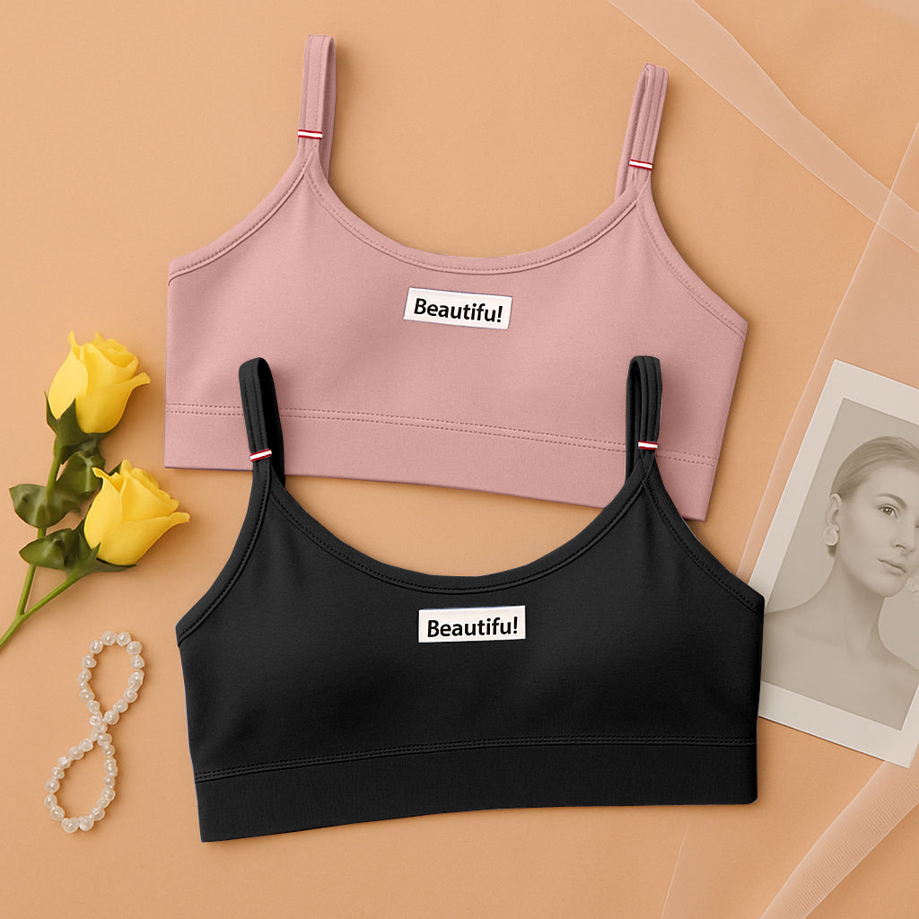Pack of 2 Daily Wear Bralette for Women | Seamless Stretchable Bra