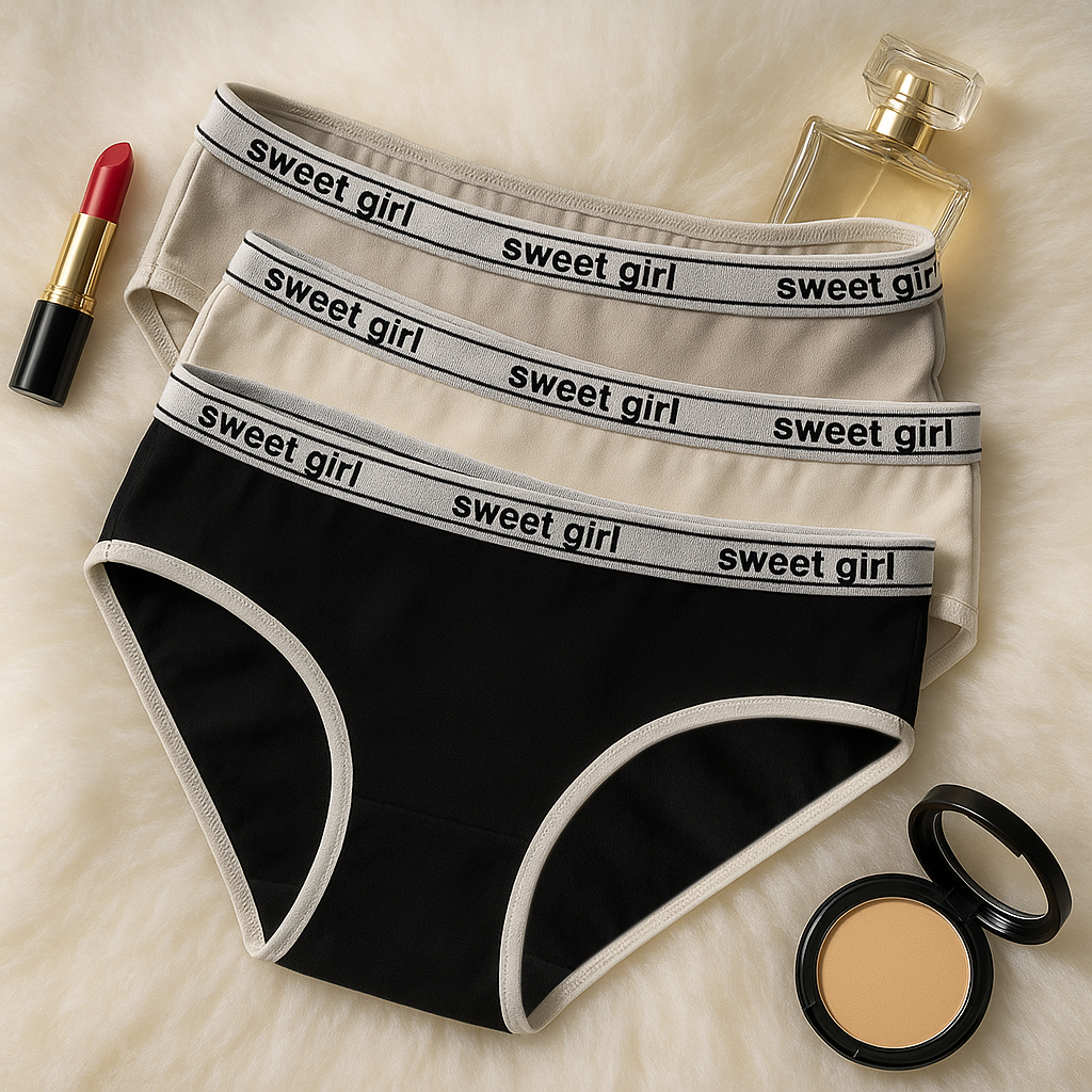 Pack of 3 Women’s Cotton Brief Panties – Skin-Friendly & Breathable Innerwear