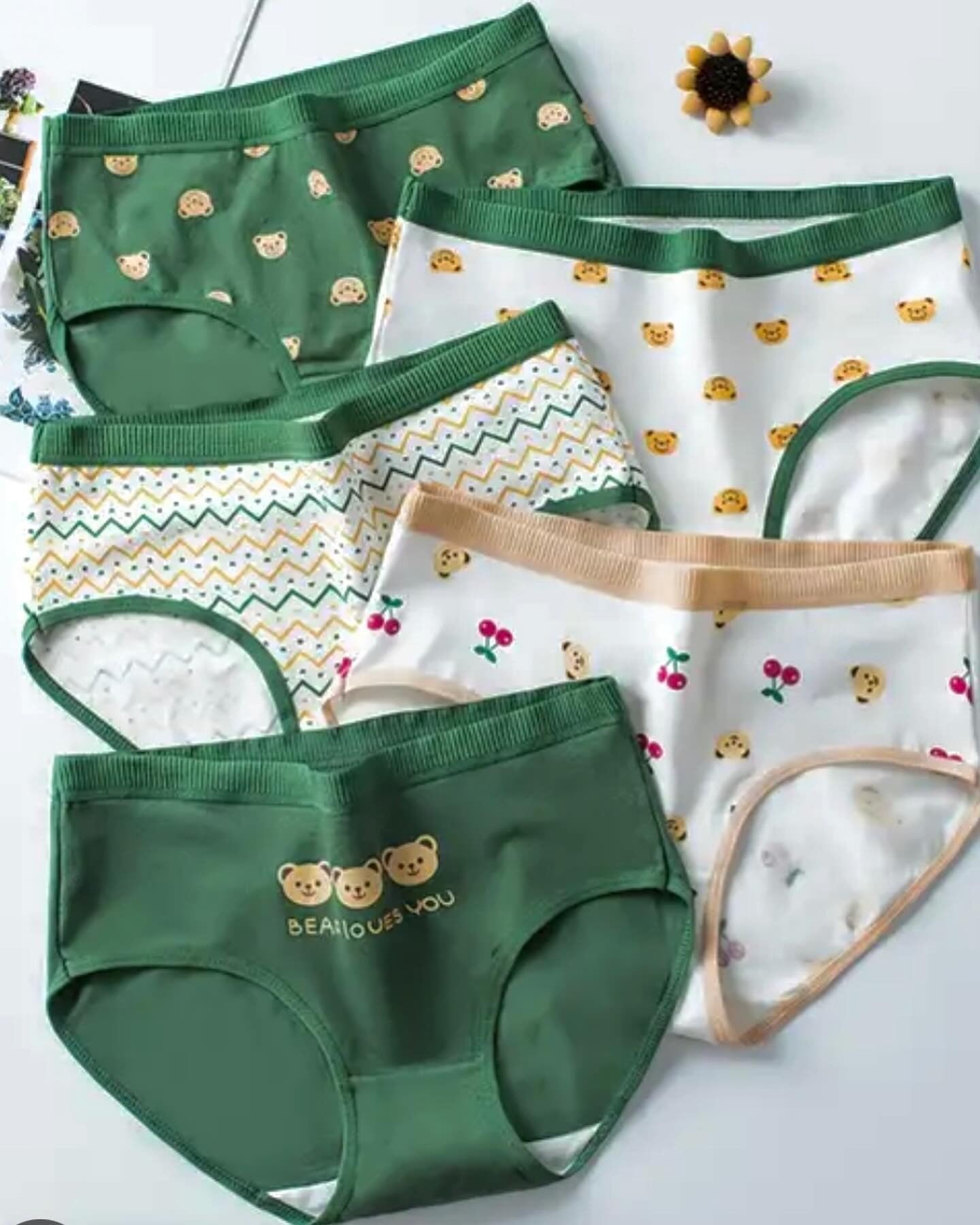 Pack of 5 Ladies Printed Cotton Panties – Everyday Comfort Mid-Rise Innerwear