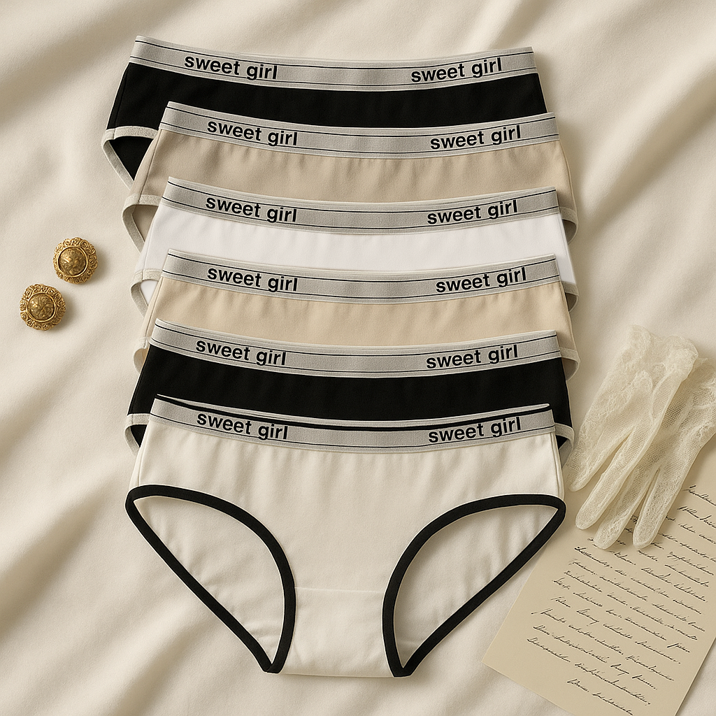 Premium Women’s Cotton Briefs Pack of 6 – Stylish & Comfortable Innerwear