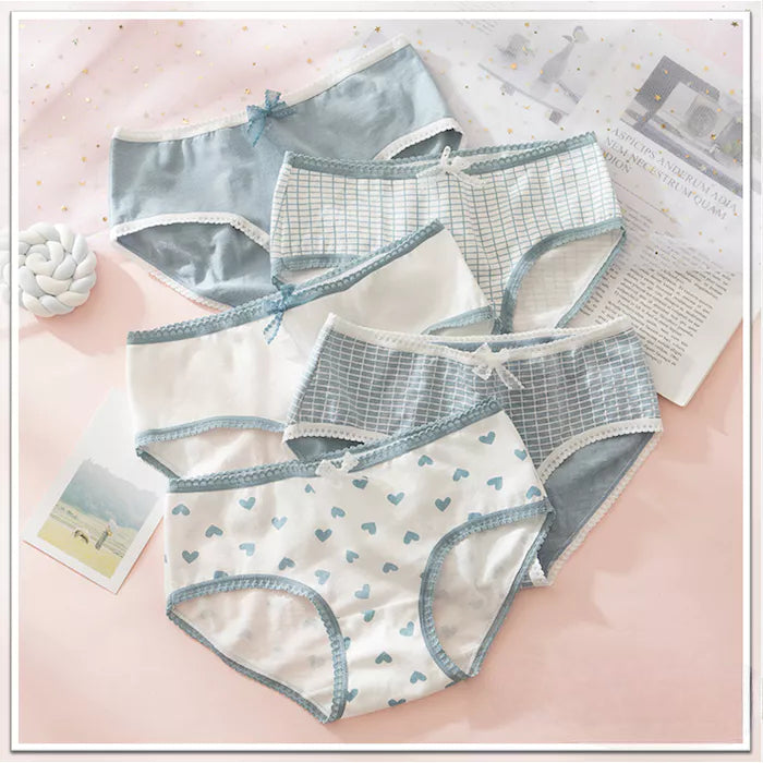 Women’s Underwear Pack of 5 | Cotton Printed Mid Waist Panties with Comfort Fit