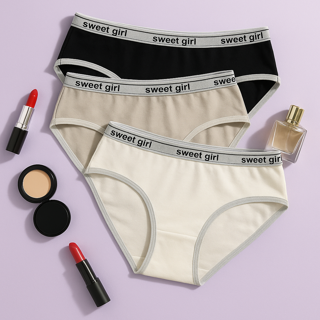 Women’s Everyday Wear Cotton Briefs Pack of 3 – Durable & Breathable Panties