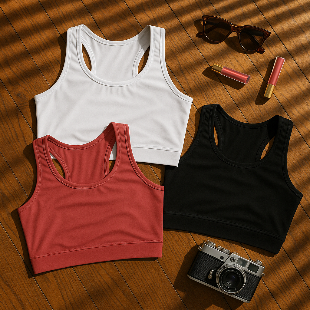 Women’s Sports Bra Set of 3 – Breathable Stretchable Racerback Bras for Fitness & Daily Comfort