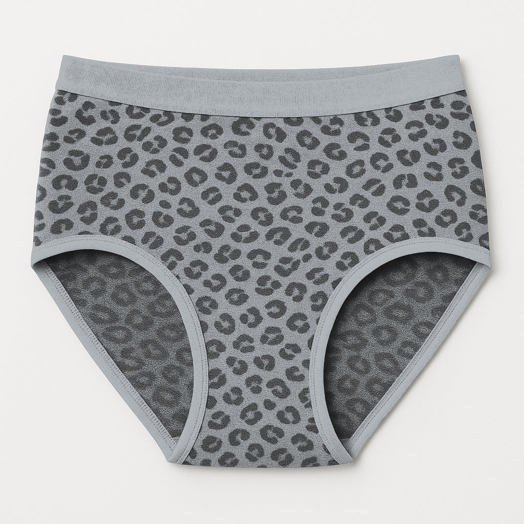 Pack of 6 Women’s Printed Cotton Panties | Leopard Design Mid Waist Comfortable Underwear