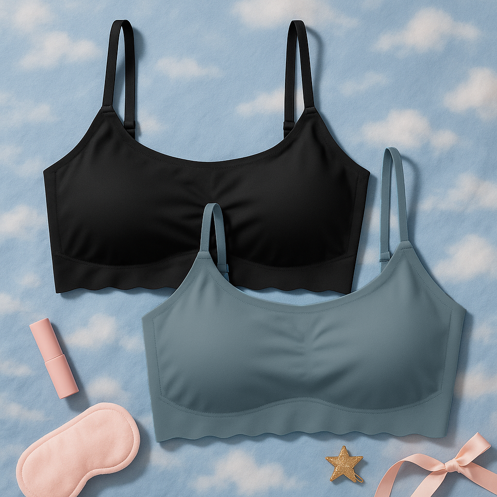 Pack of 2 Soft Stretchable Women’s Seamless Bra Pack of 2 – Grey & White Non-Padded Stretch Bralette for Daily WearBras for Women – Seamless Grey and White Daily Wear Bralette (Copy)