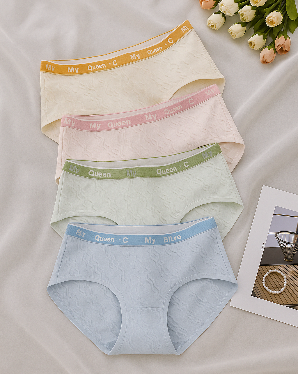 Premium Cotton Panties for Women Pack of 5 – Breathable & Durable Mid-Rise Innerwear