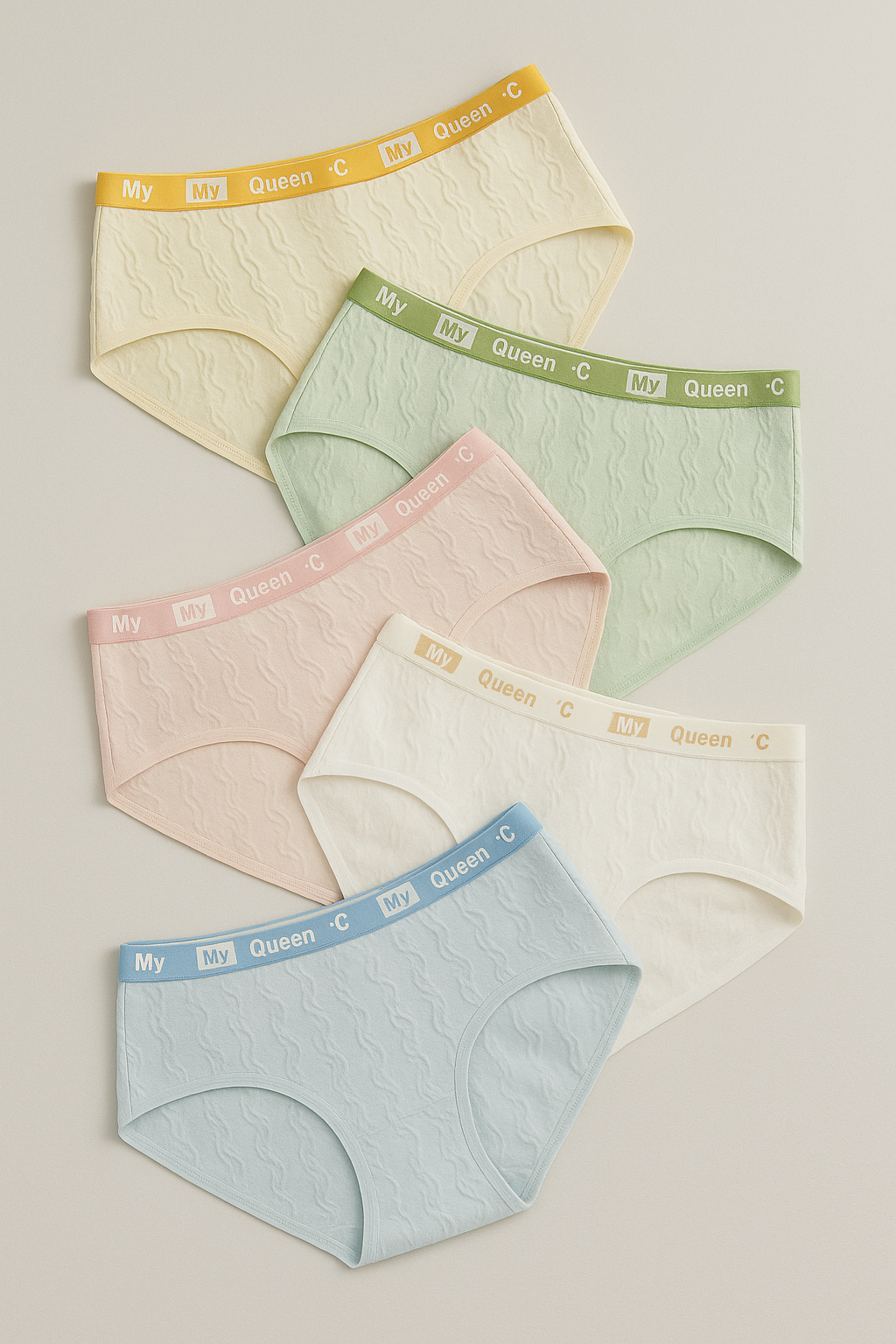 Women’s Cotton Mid-Rise Panty Pack of 5 – Soft Breathable Everyday Innerwear