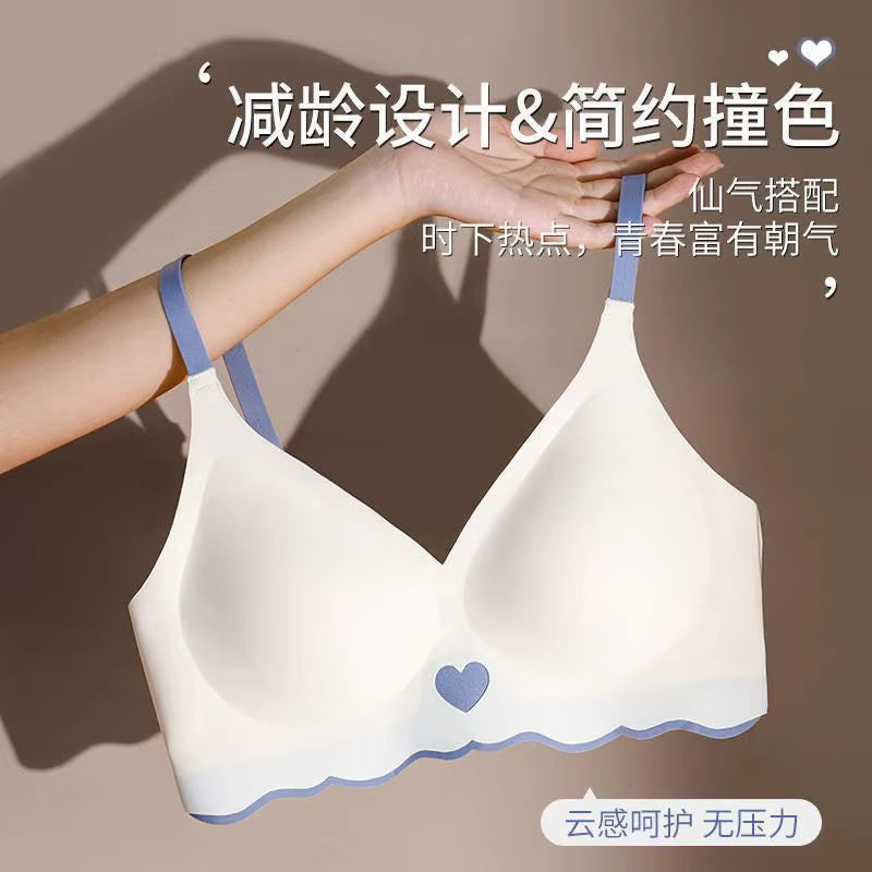 Ladies Padded Bra | Comfortable Seamless Bra with Cute Heart Design