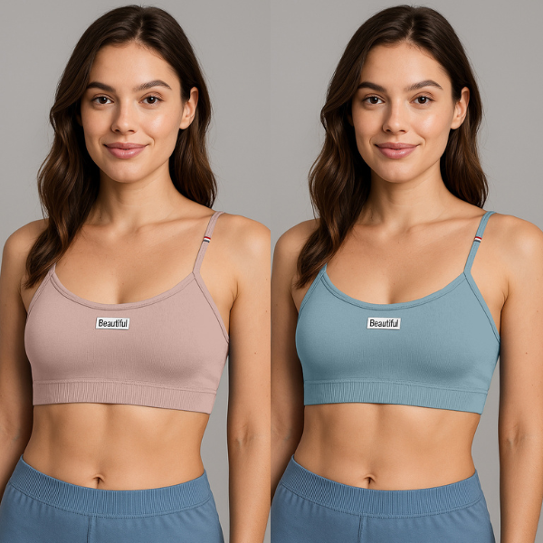 Women’s Seamless Bralette Set | Soft Fabric Bra Combo of 2
