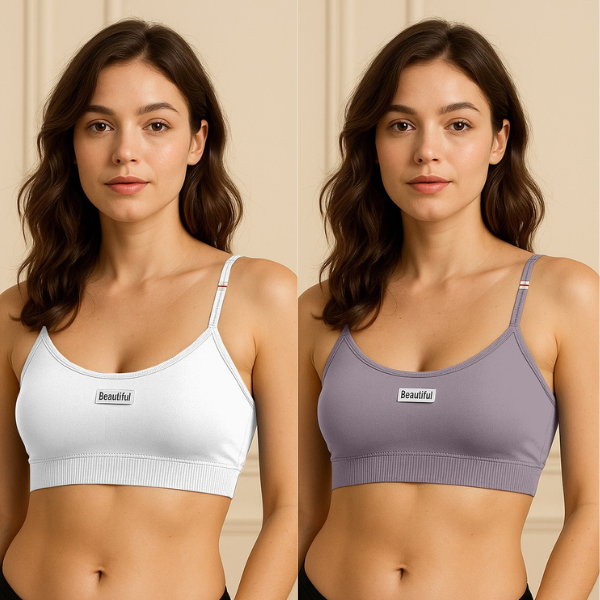Women’s Bralette Combo | Seamless Stretch Crop Bra
