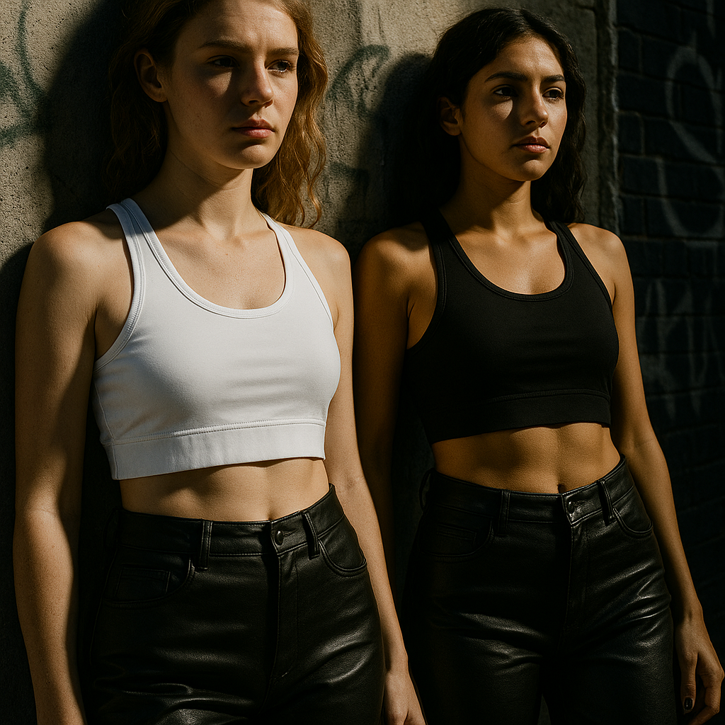 Women’s Fitness Sports Bra Combo – Black & Rust Racerback Gym & Yoga Bra Set