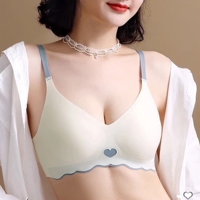 Ladies Padded Bra | Comfortable Seamless Bra with Cute Heart Design